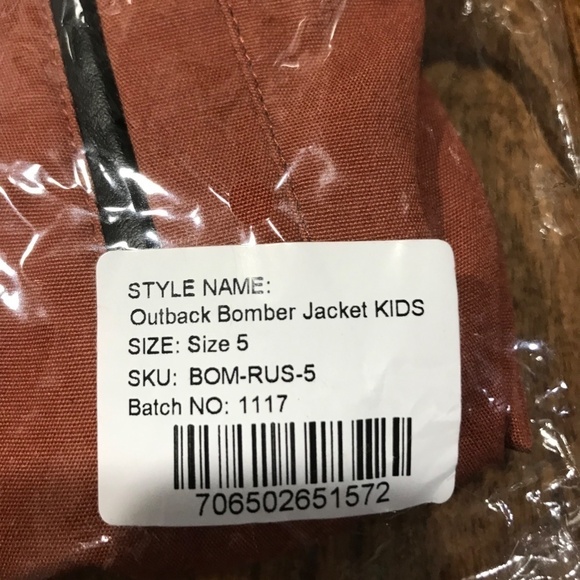 Beau Hudson Jacket Kid 5 Orange Outback Bomber Aviation Winter Snow School Retro - Picture 5 of 10